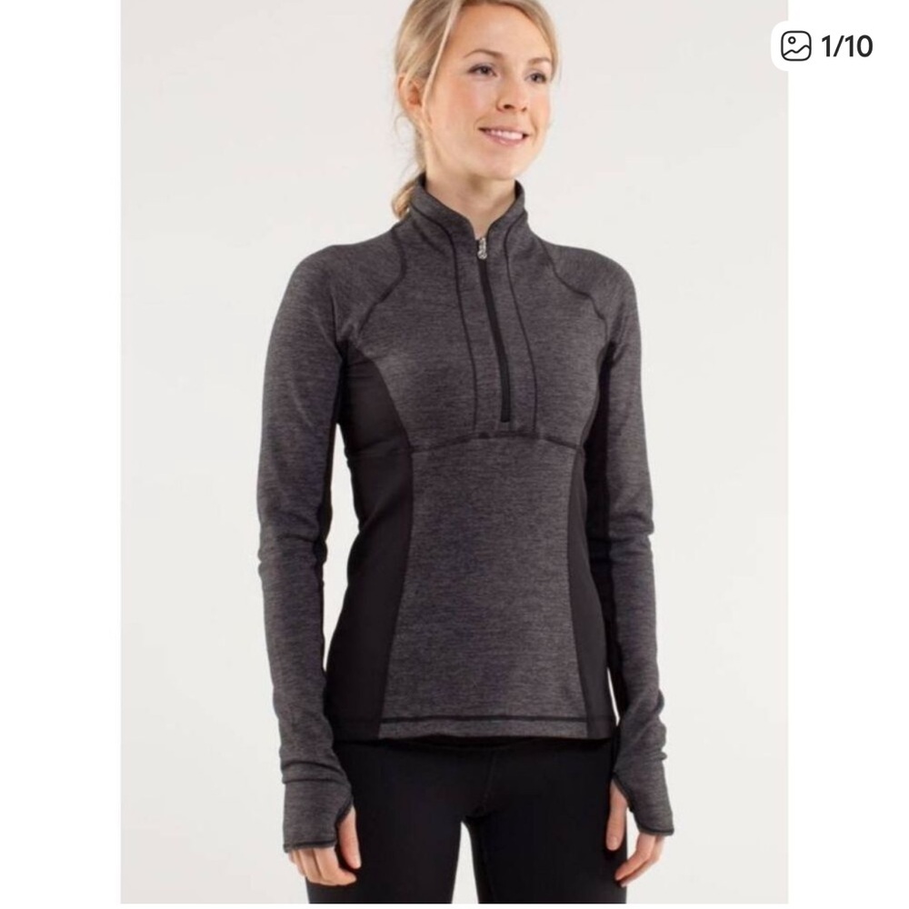 Lululemon Athletica Black Switch Back 1/2 Zip Pullover Reversible
